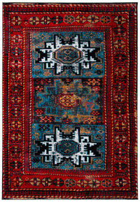 Safavieh Vintage Hamadan Vth213Q Red/Light Blue Area Rug