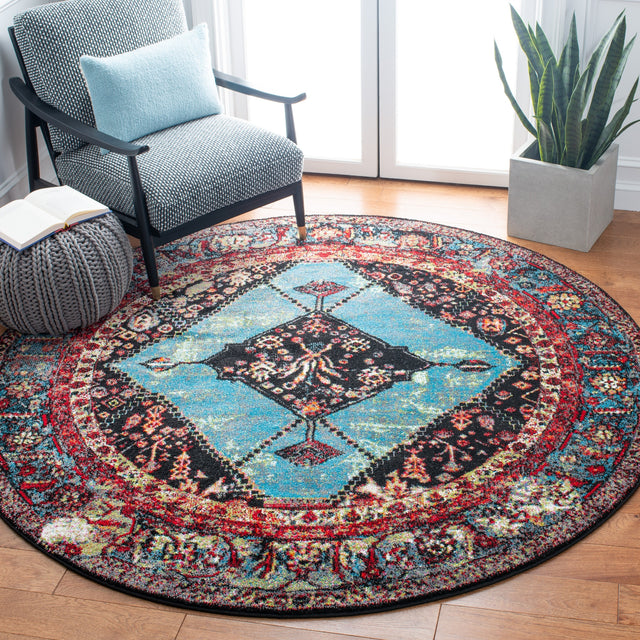 Safavieh Vintage Hamadan Vth217Q Red/Light Blue Rug.