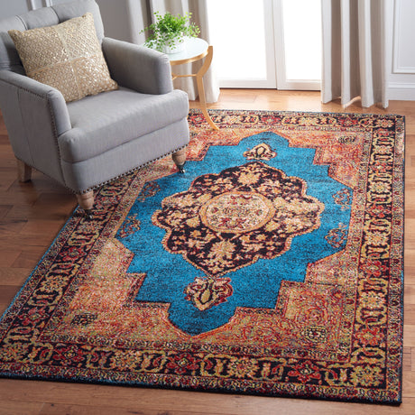 Safavieh Vintage Hamadan Vth219D Gold/Light Blue Rugs.