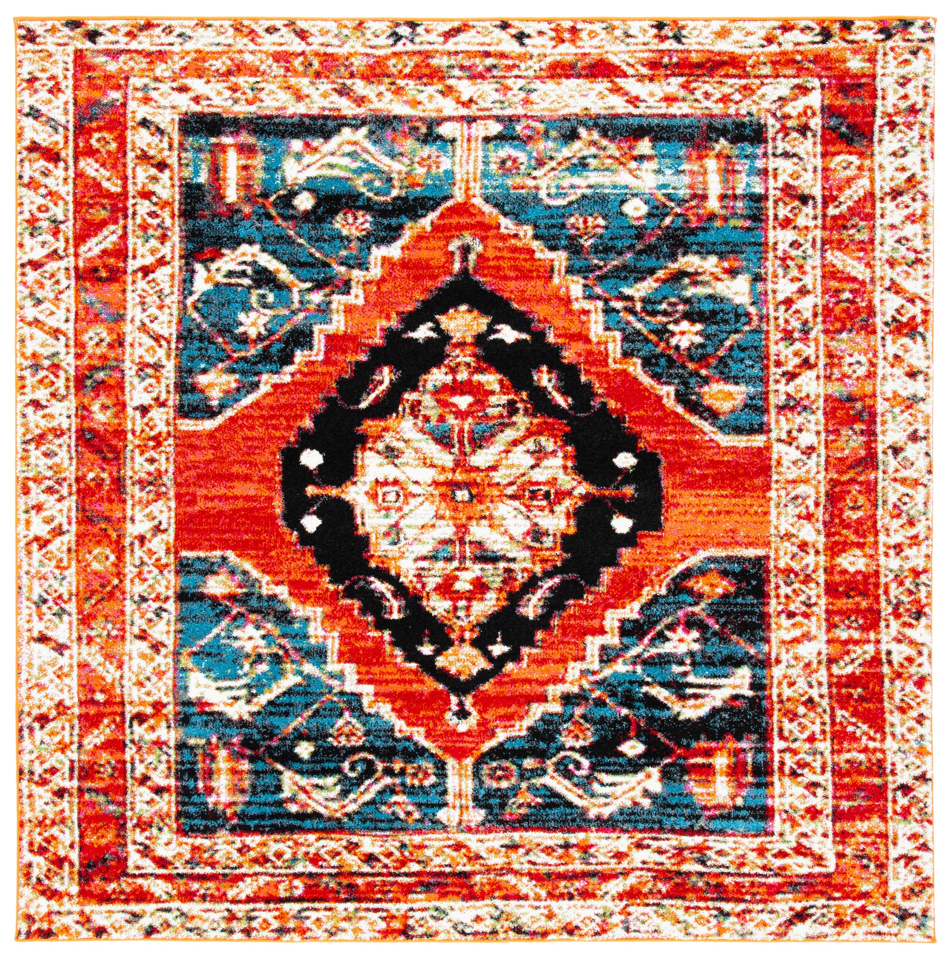 Safavieh Vintage Hamadan Vth228Q Red/Navy Area Rug