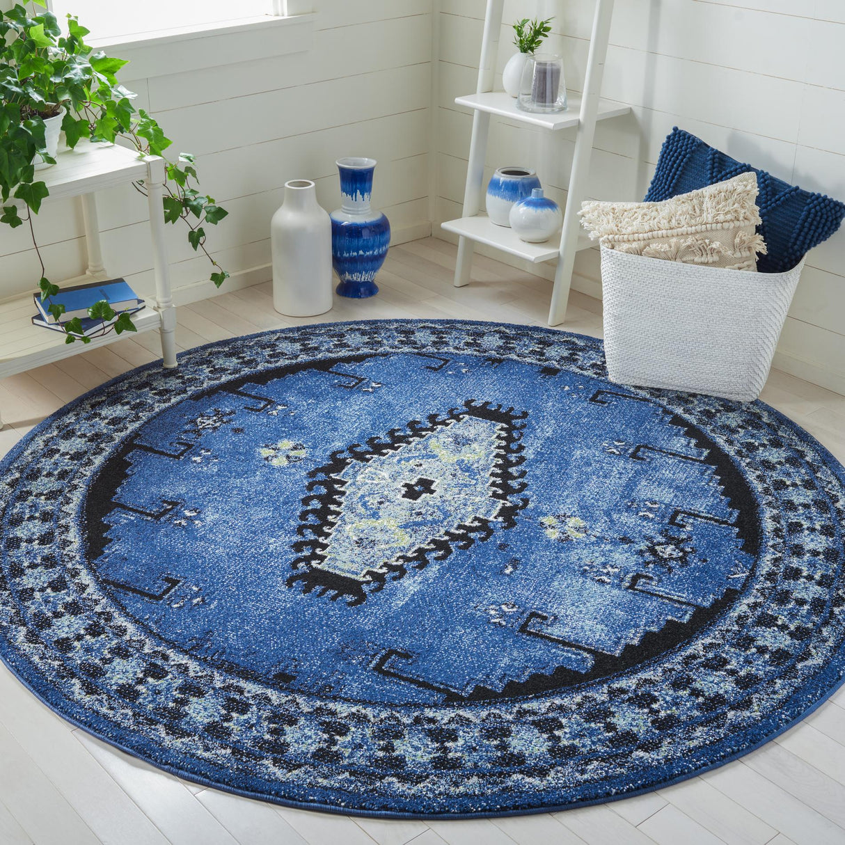 Safavieh Vintage Hamadan Vth251M Blue/Black Rugs.