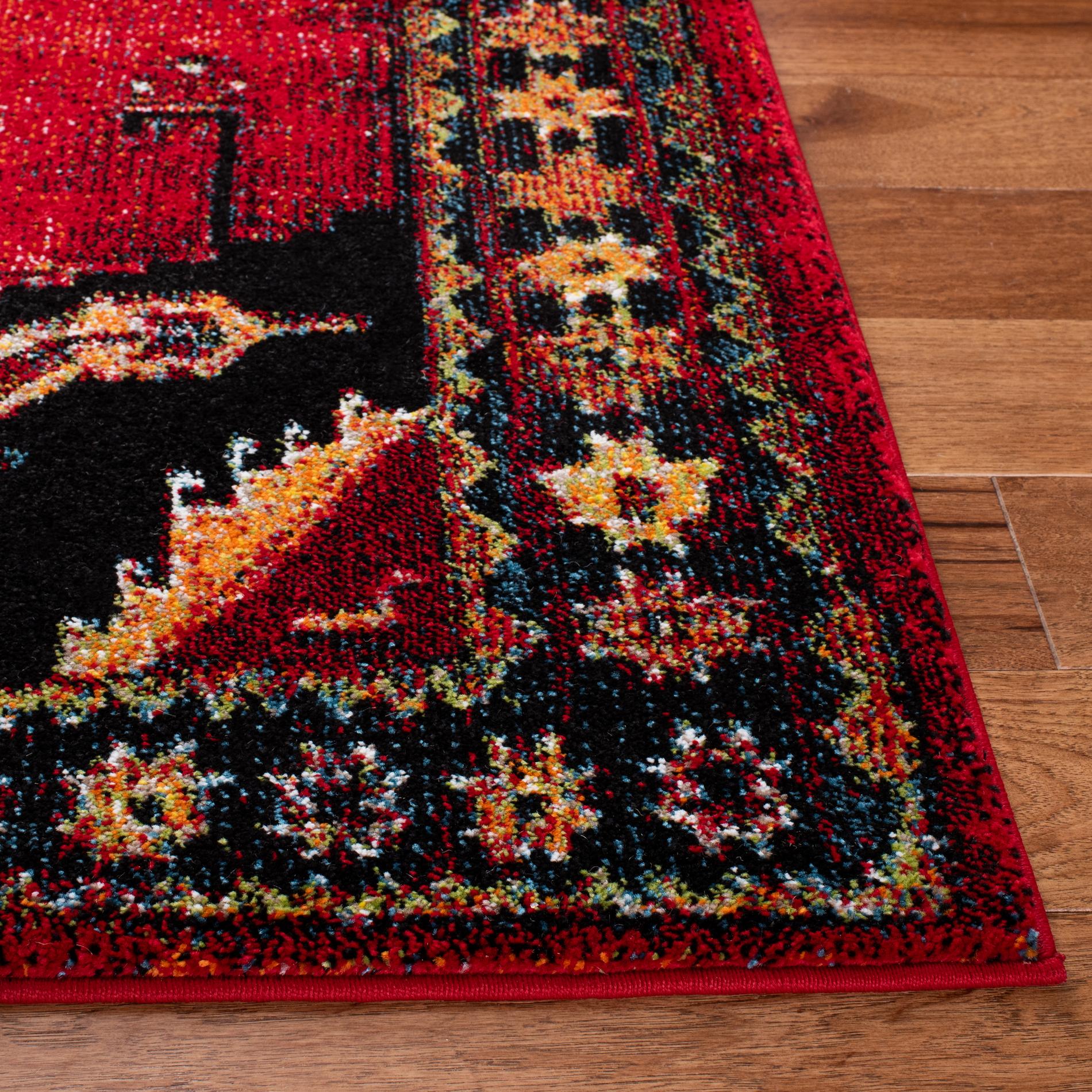 Safavieh Vintage Hamadan Vth251Q Red/Black Area Rug