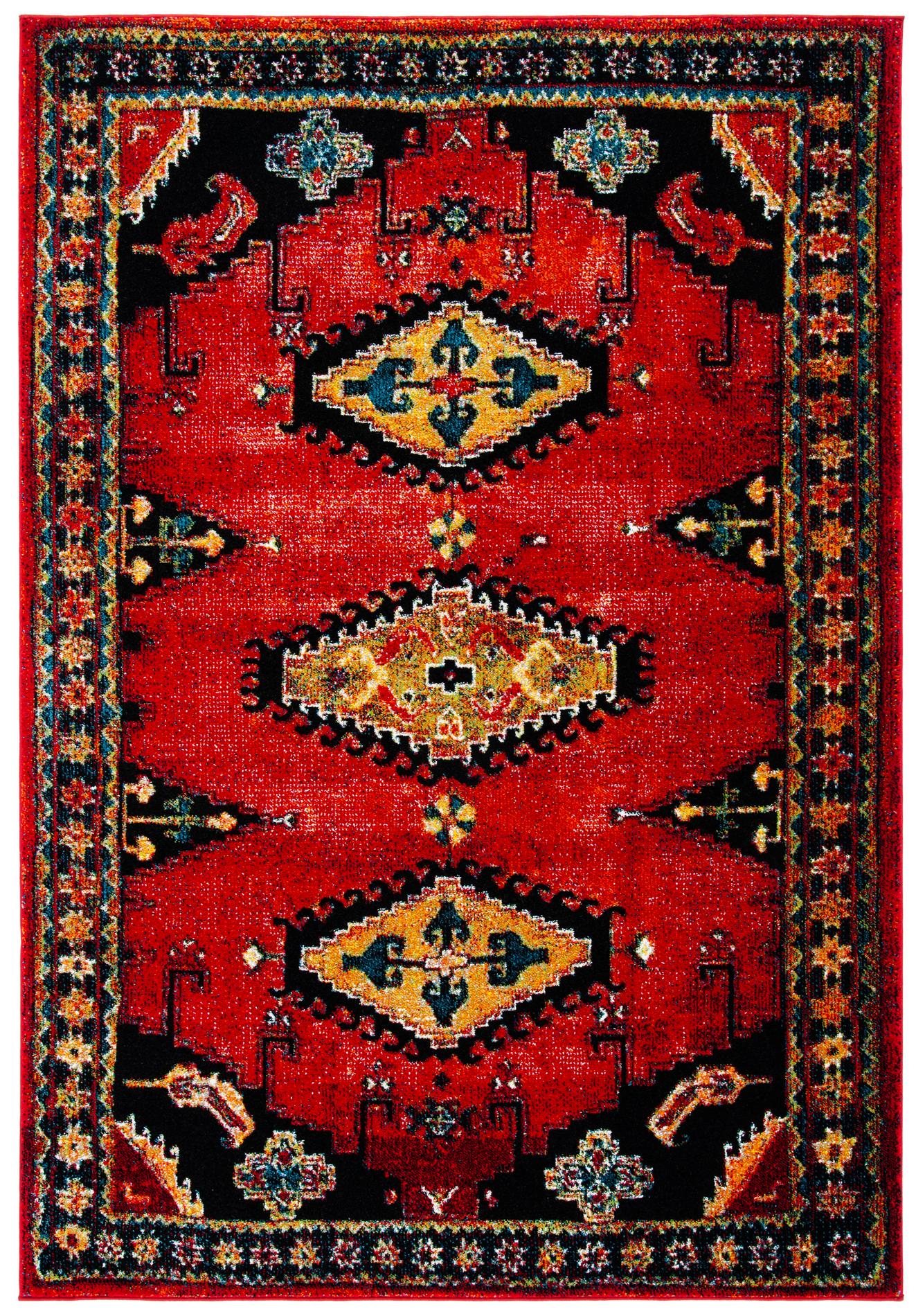 Safavieh Vintage Hamadan Vth251Q Red/Black Area Rug