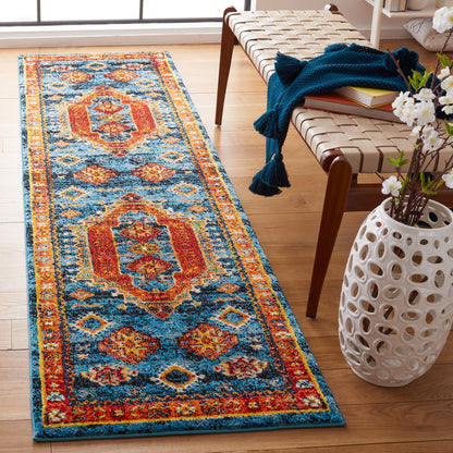 Safavieh Vintage Hamadan Vth253M Blue/Orange Area Rug