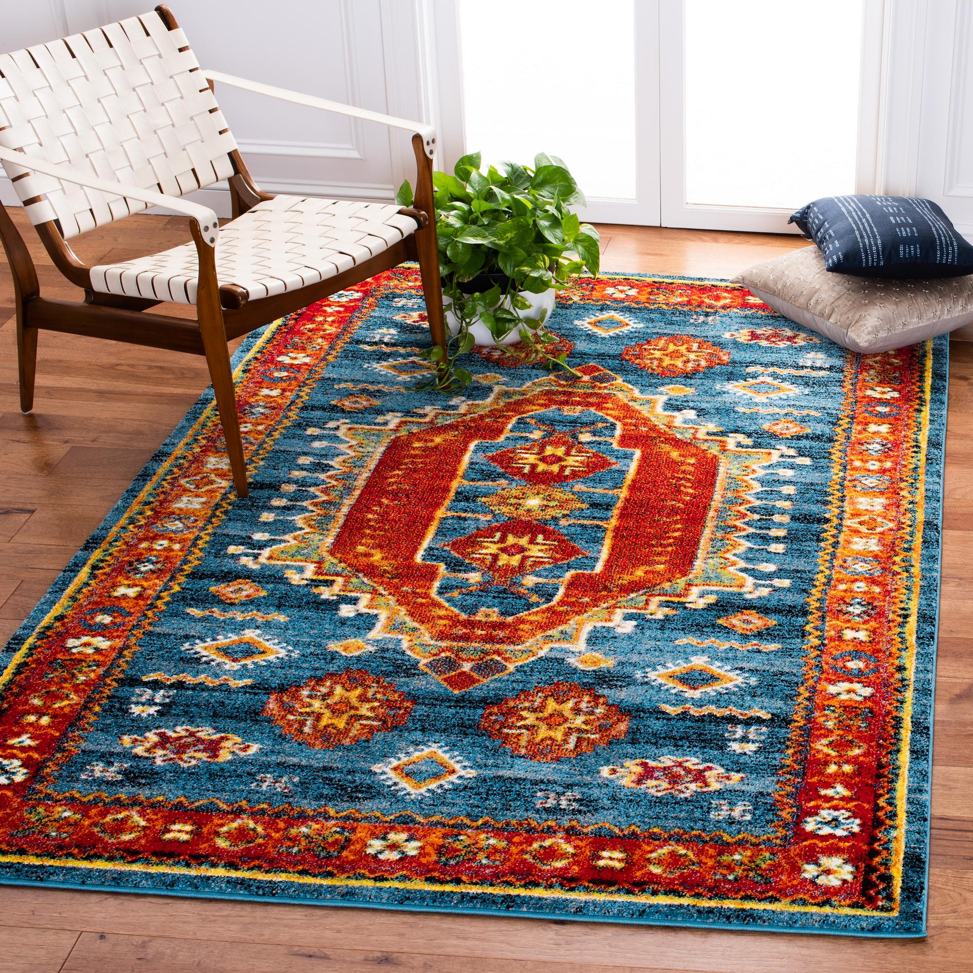 Safavieh Vintage Hamadan Vth253M Blue/Orange Area Rug