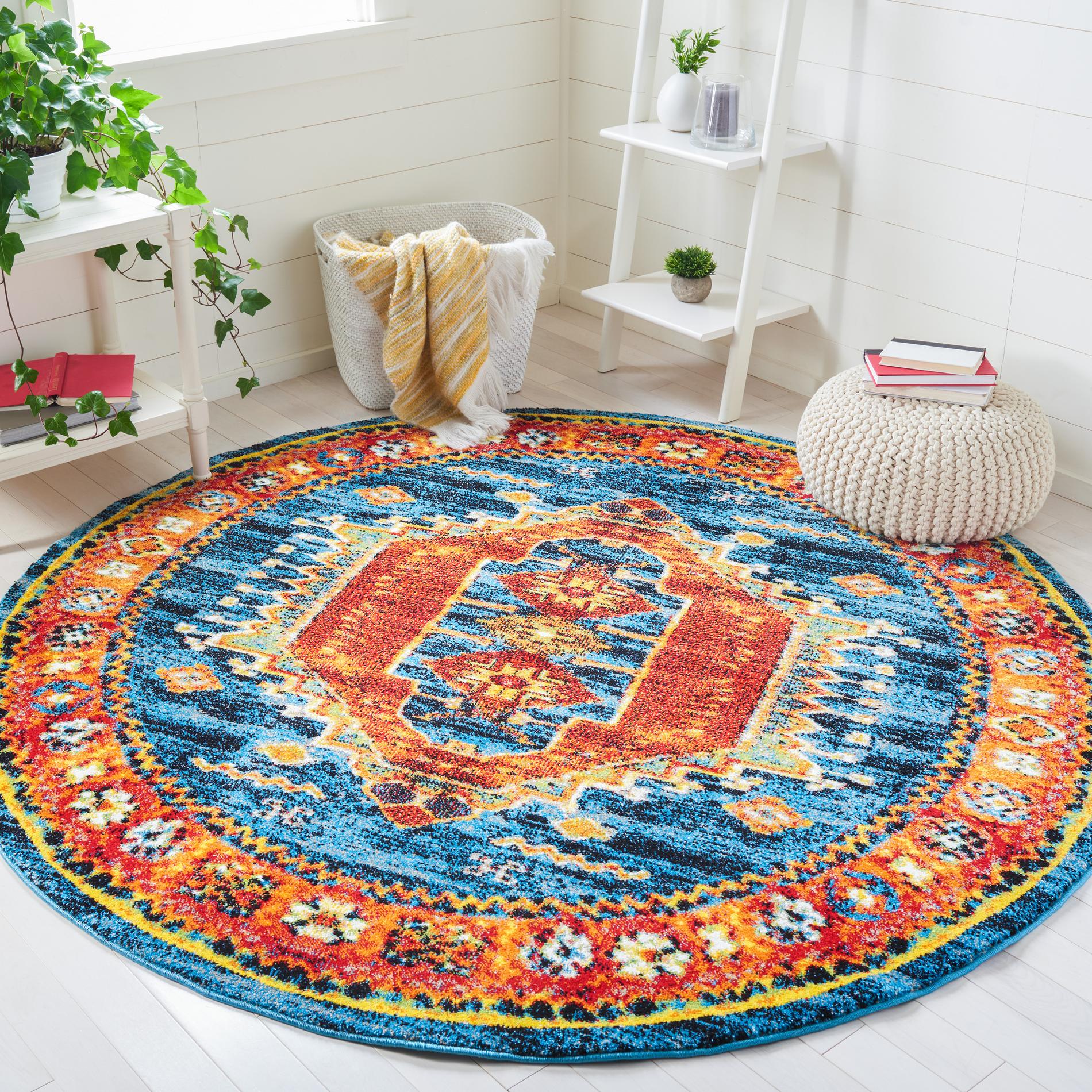 Safavieh Vintage Hamadan Vth253M Blue/Orange Area Rug