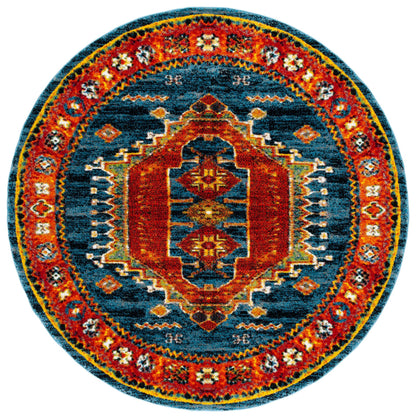 Safavieh Vintage Hamadan Vth253M Blue/Orange Area Rug