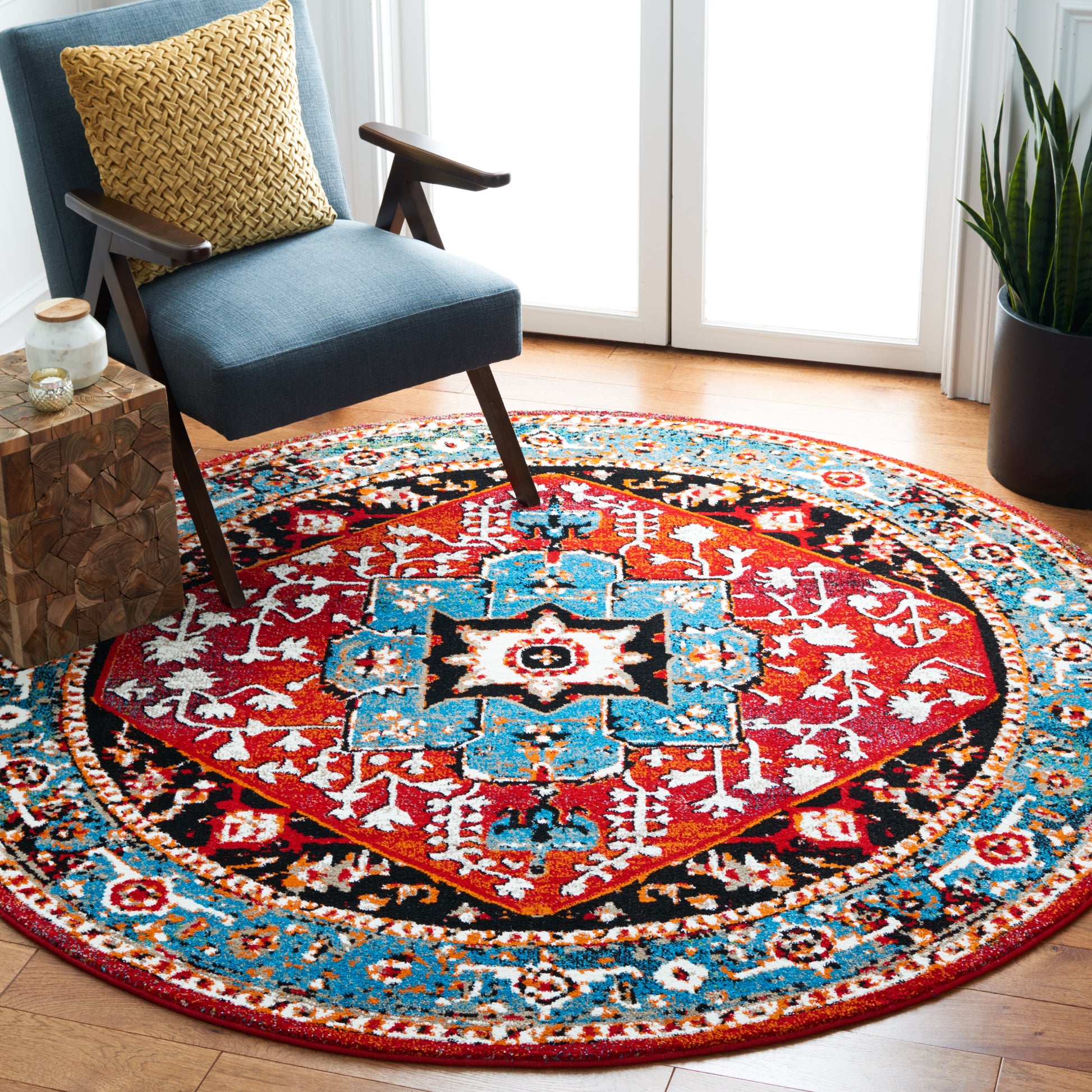 Safavieh Vintage Hamadan Vth259M Blue/Red Area Rug