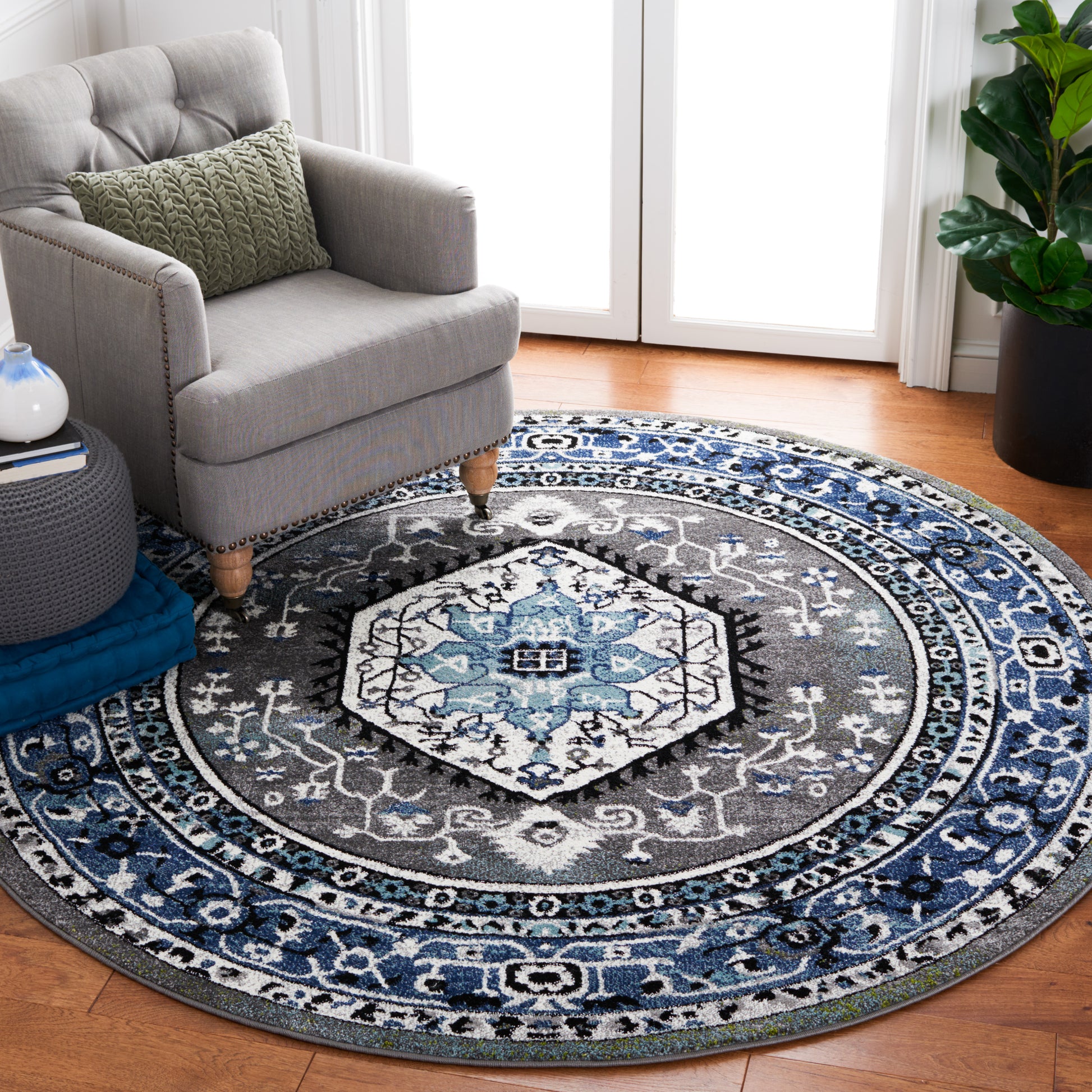 Safavieh Vintage Hamadan Vth264M Blue/Grey Area Rug