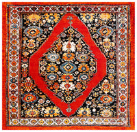 Safavieh Vintage Hamadan Vth265Q Red/Black Area Rug