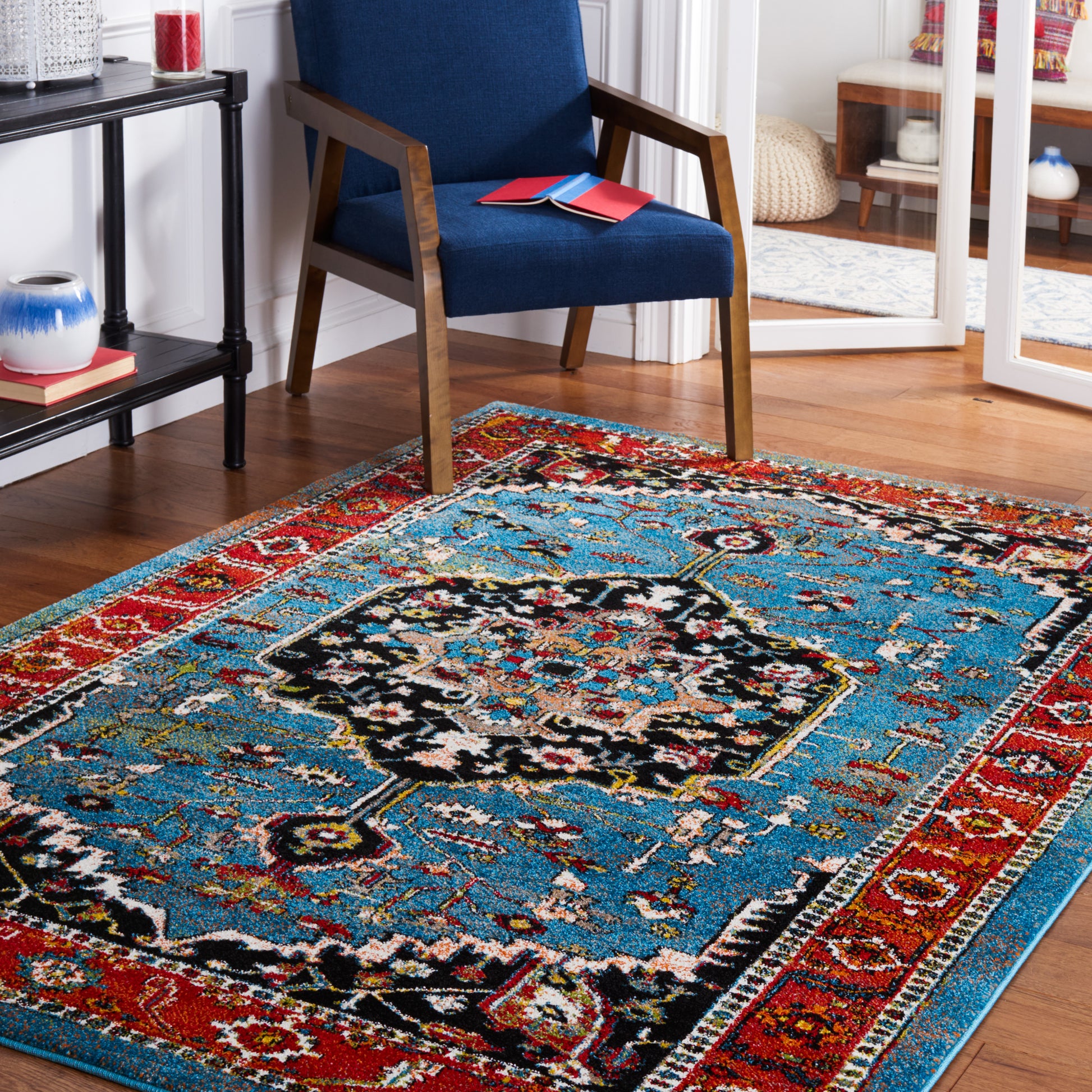 Safavieh Vintage Hamadan Vth266M Blue/Red Area Rug