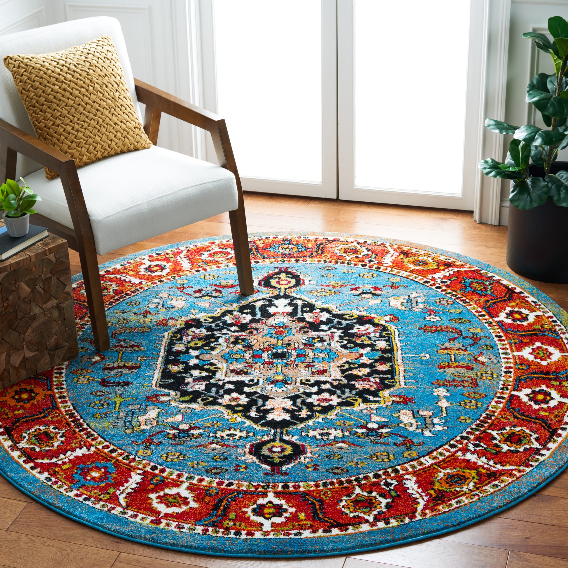 Safavieh Vintage Hamadan Vth266M Blue/Red Area Rug