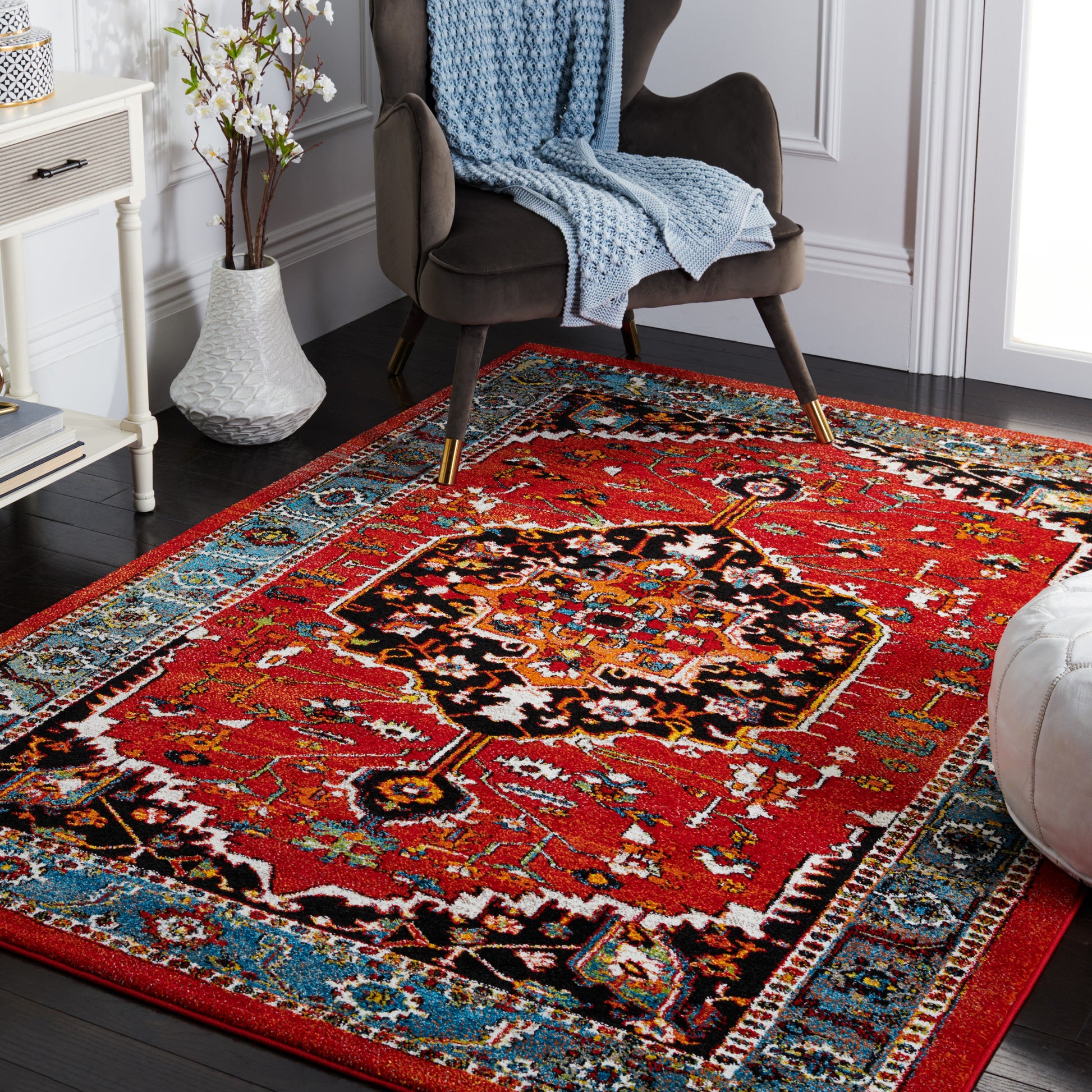 Safavieh Vintage Hamadan Vth266Q Red/Blue Area Rug