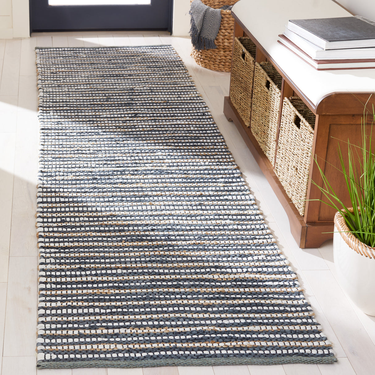 Safavieh Vintage Leather Vtl205G Dark Grey/Ivory Rug.