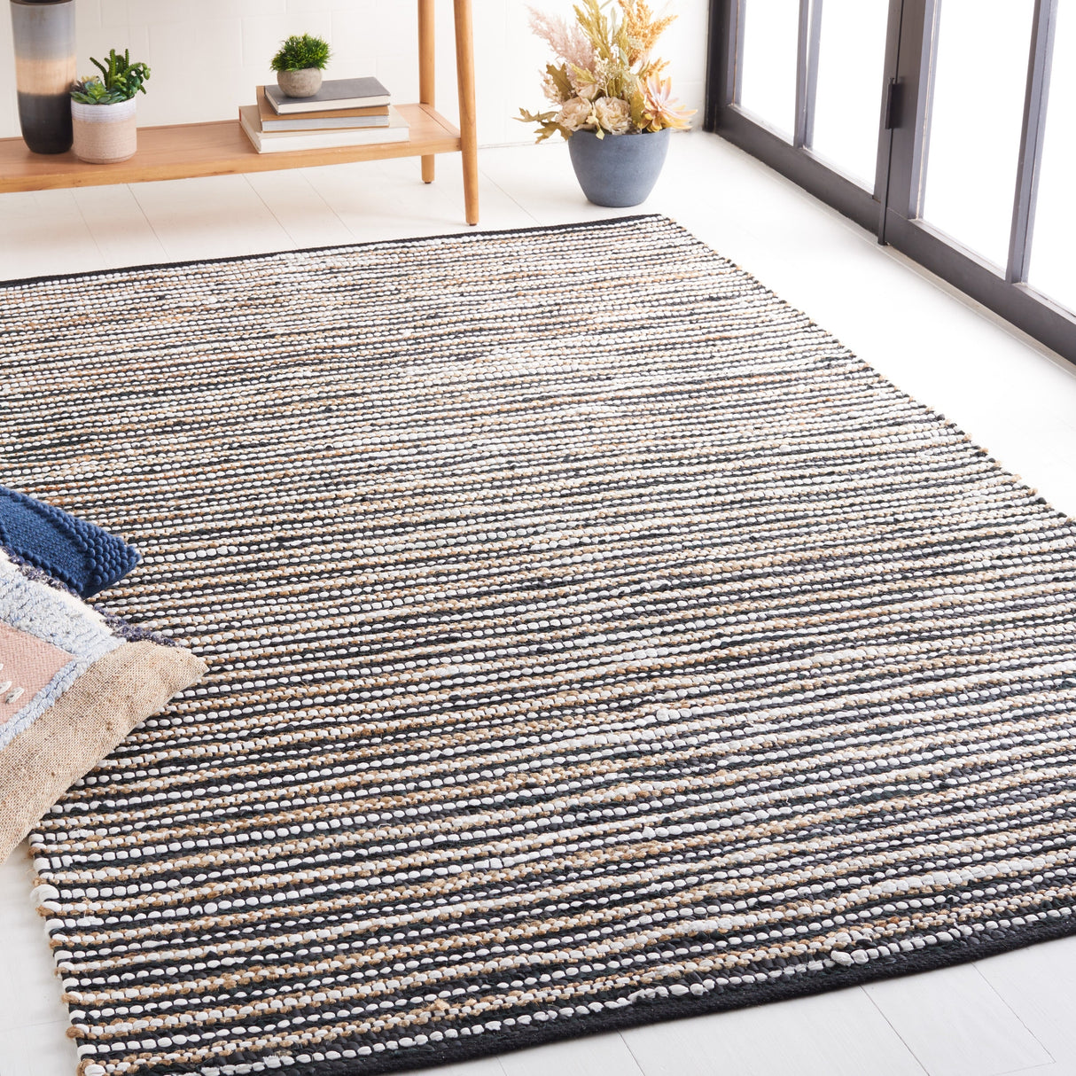 Safavieh Vintage Leather Vtl205Z Black/Ivory Rug.