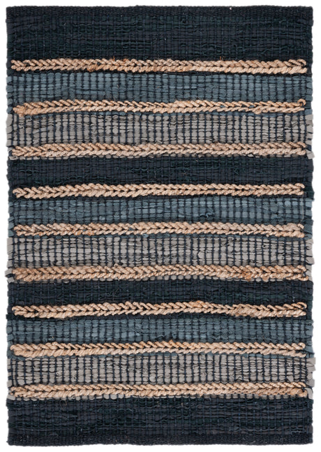 Safavieh Vintage Leather Vtl206Z Black/Natural Rug.