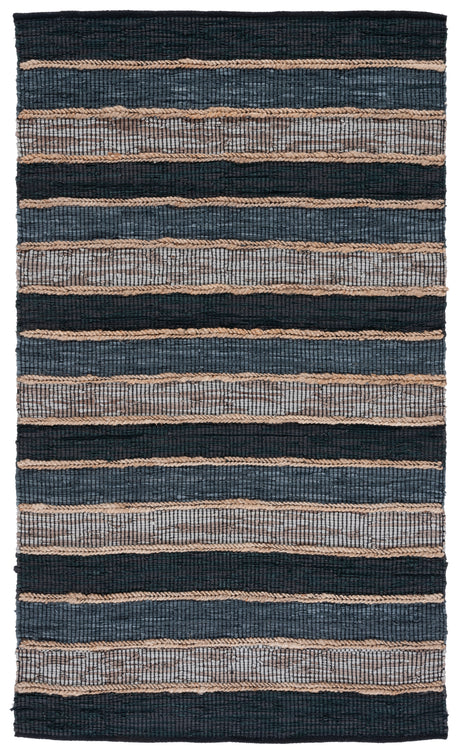 Safavieh Vintage Leather Vtl206Z Black/Natural Rug.