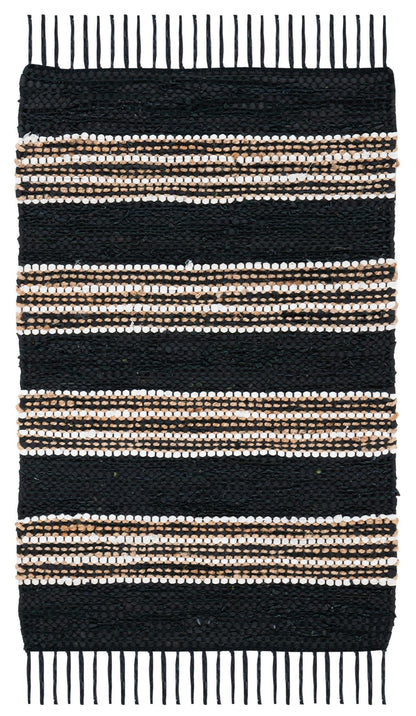 Safavieh Vintage Leather Vtl601Z Black/Natural Area Rug