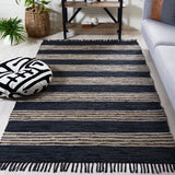 Safavieh Vintage Leather Vtl601Z Black/Natural Rugs.