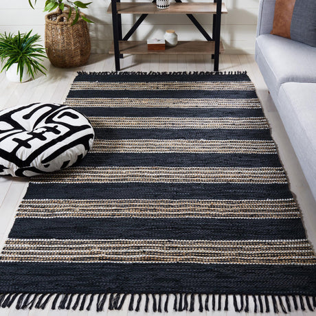 Safavieh Vintage Leather Vtl601Z Black/Natural Rugs.