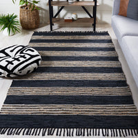 Safavieh Vintage Leather Vtl601Z Black/Natural Area Rug