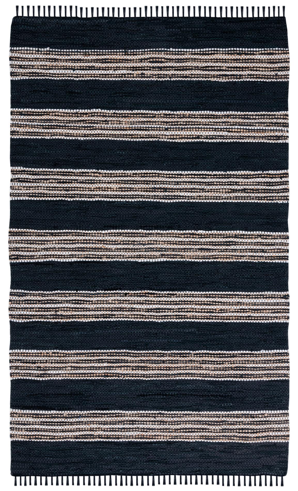 Safavieh Vintage Leather Vtl601Z Black/Natural Rugs.