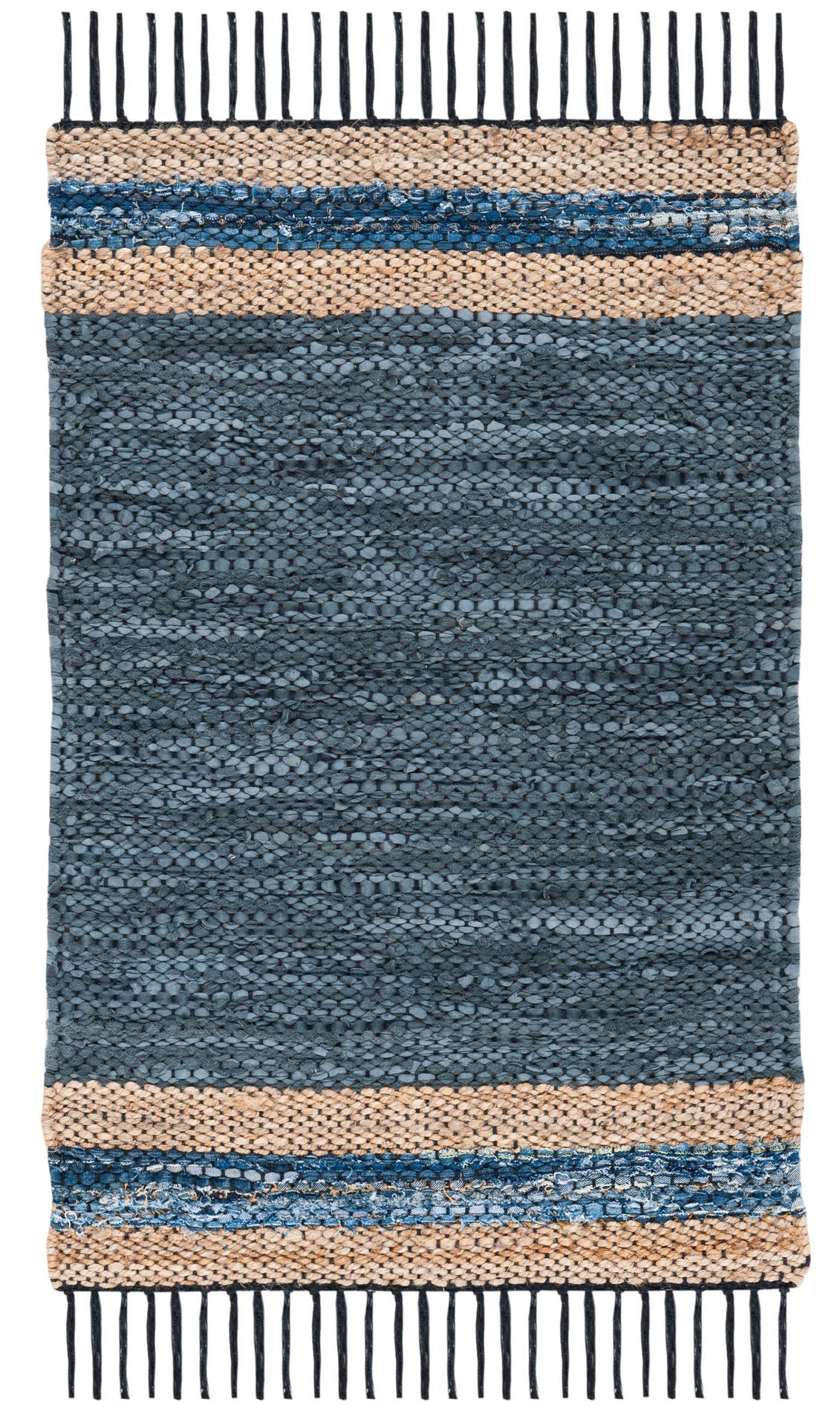 Safavieh Vintage Leather Vtl602M Blue/Natural Area Rug