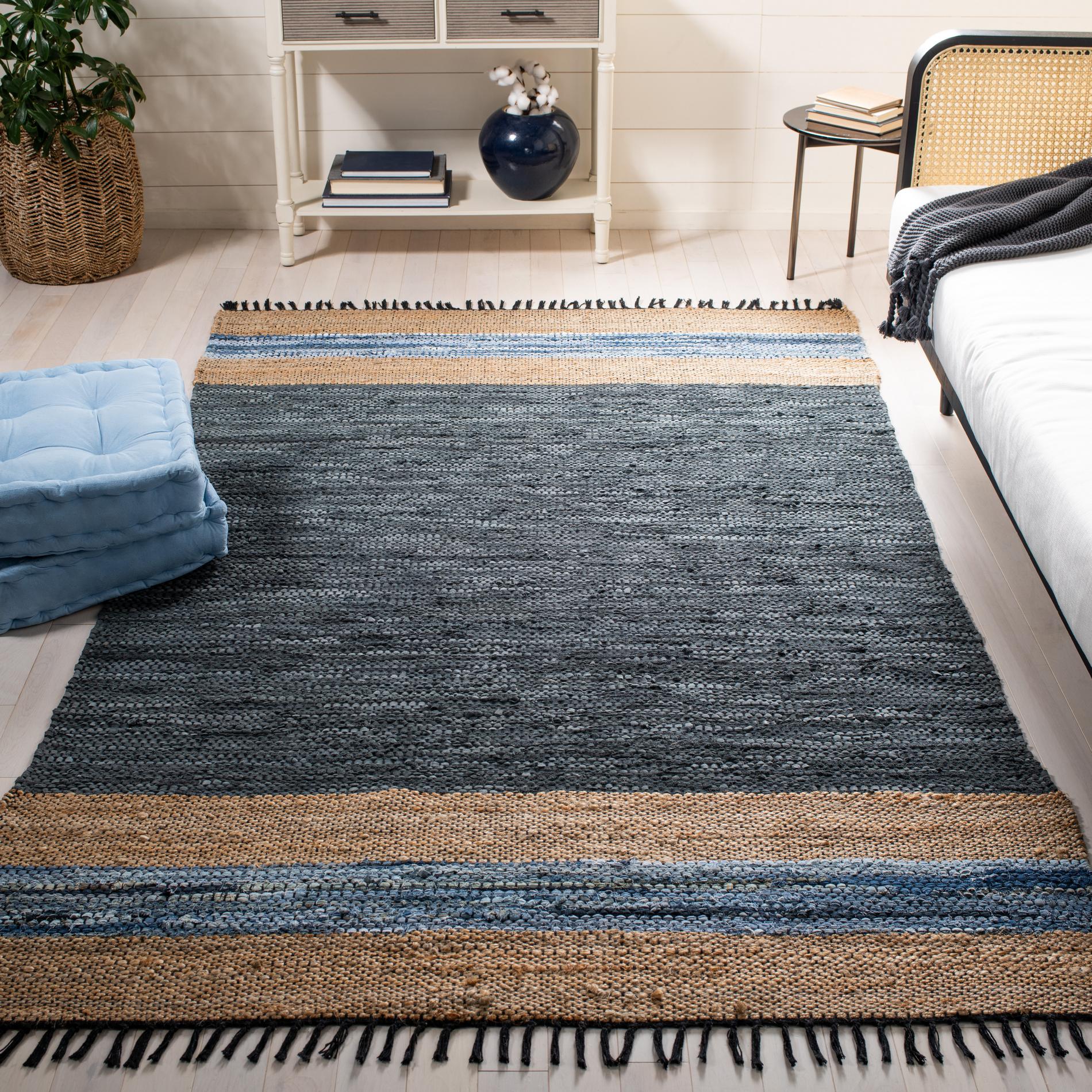 Safavieh Vintage Leather Vtl602M Blue/Natural Area Rug