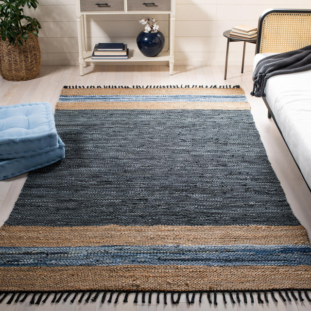 Safavieh Vintage Leather Vtl602M Blue/Natural Rugs.