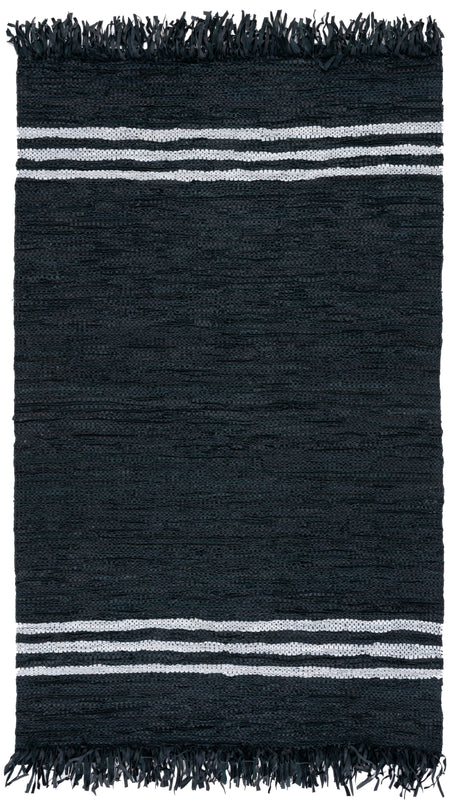 Safavieh Vintage Leather Vtl702H Black/Ivory Rug.