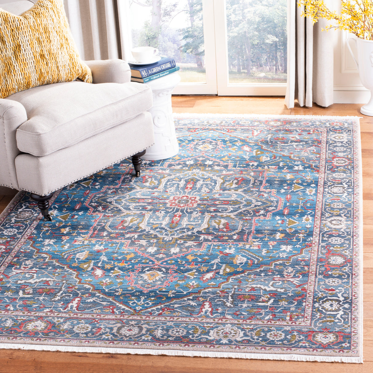 Safavieh Vintage Persian Vtp479L Blue/Ivory Rug.