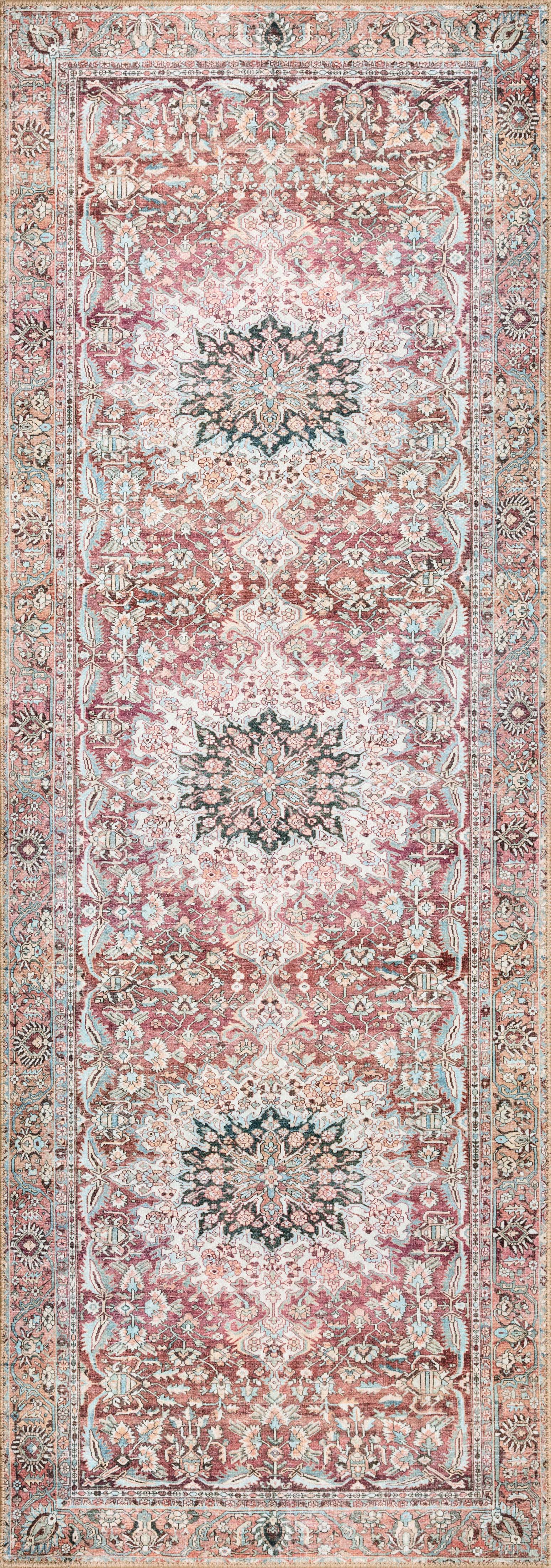 Loloi Wynter Wyn-05 Tomato/Teal Area Rug