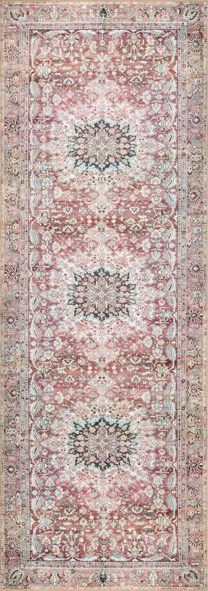 Loloi Wynter Wyn-05 Tomato/Teal Area Rug