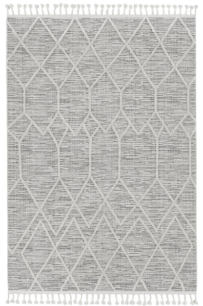KAS Willow 1102 Honeycomb Ivory Grey Area Rug