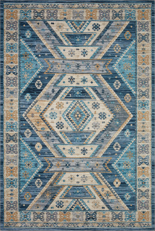 Loloi Zion Zio-02 Ocean/Gold Area Rug