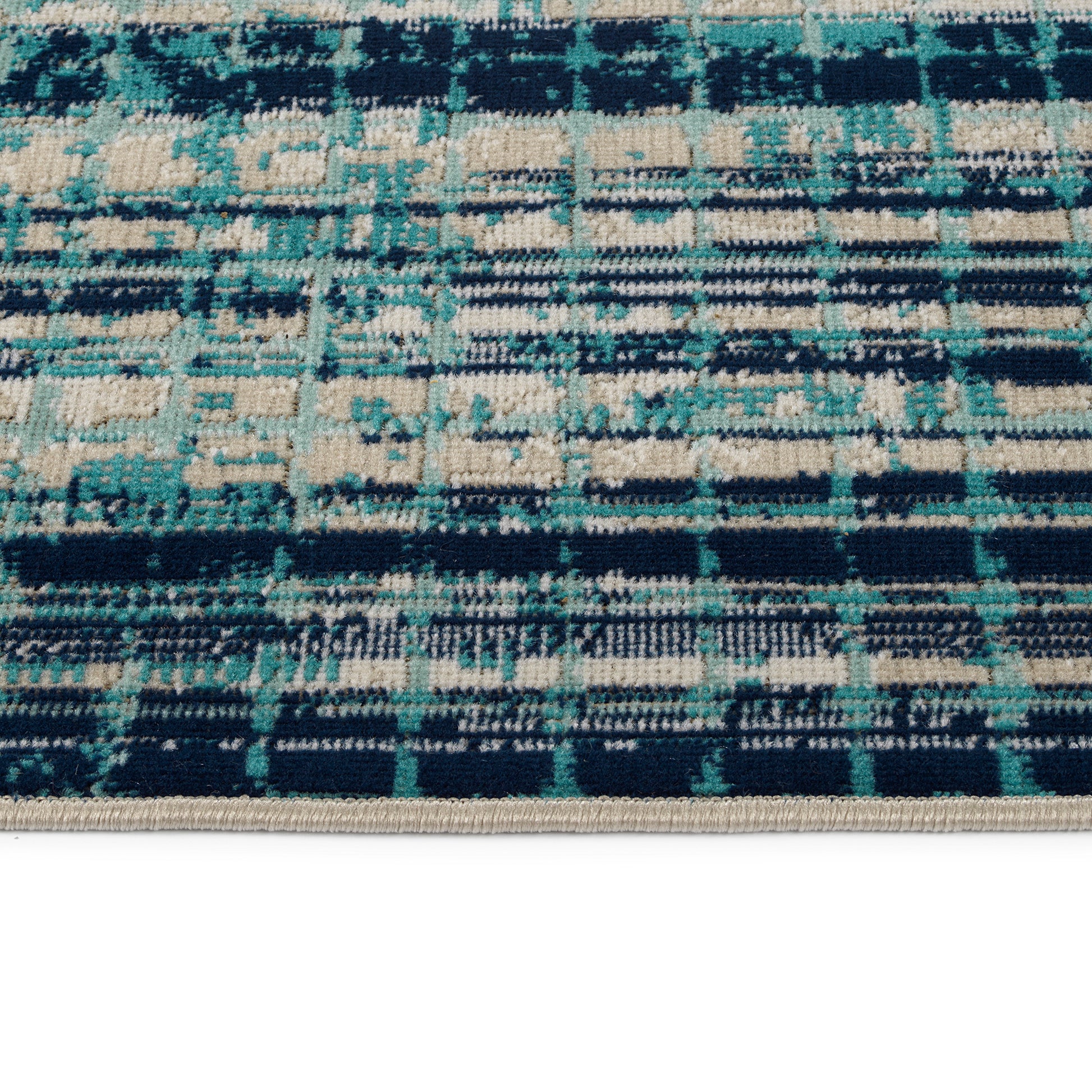 Kaleen Zuma Beach Zum11-17 Blue, Turquoise, Lt Blue, Navy Area Rug