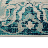 Kaleen Zuma Beach Zum13-17 Blue, Navy, Turquoise, Beige Area Rug