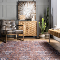 Nuloom Sariyah Printed Floral Nsa2611A Rust Area Rug