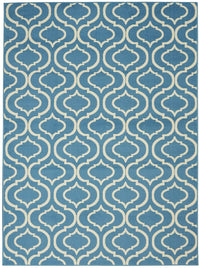 Nourison Jubilant Jub19 Blue Geometric Area Rug