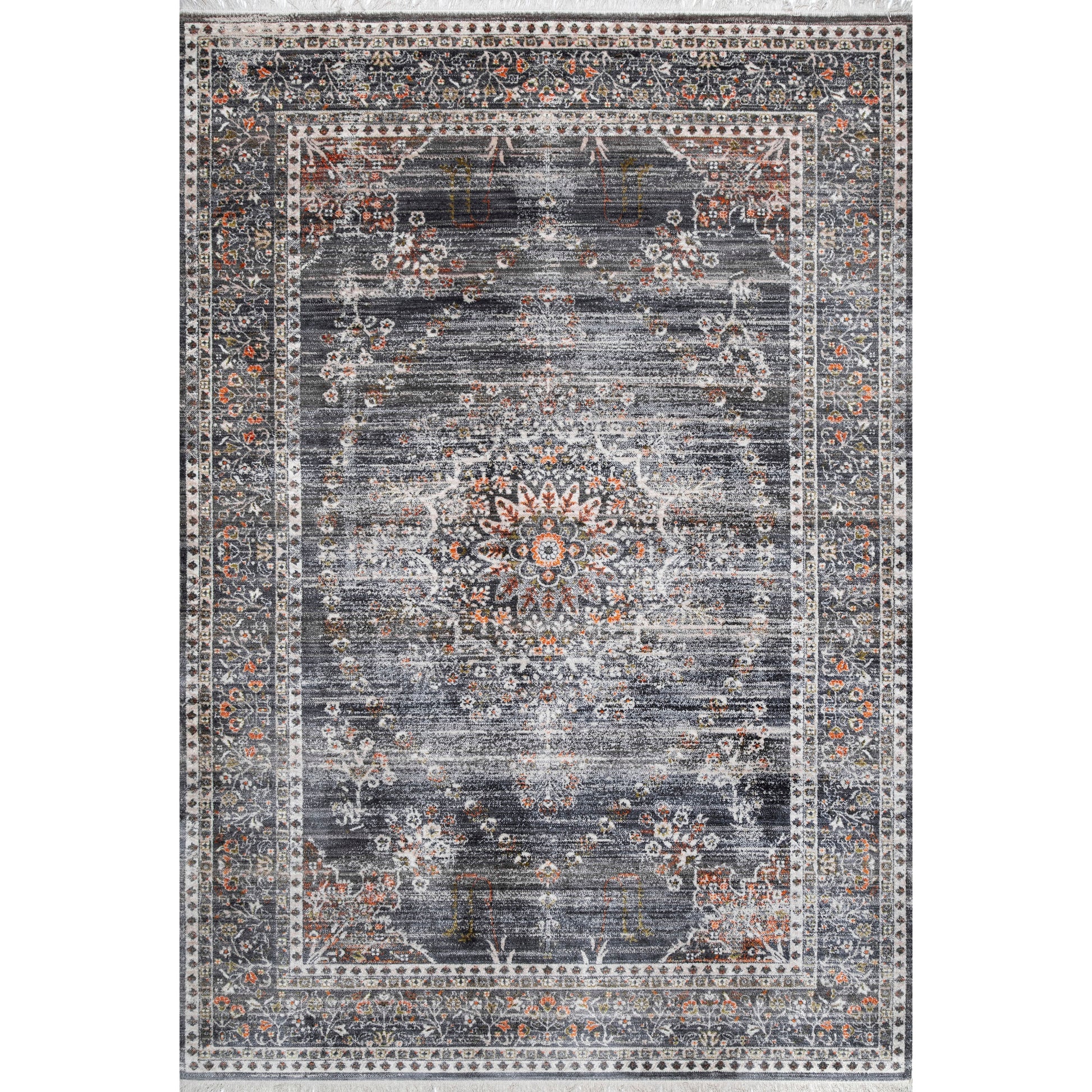 Nuloom Penny Floral Npe2137B Gray Area Rug