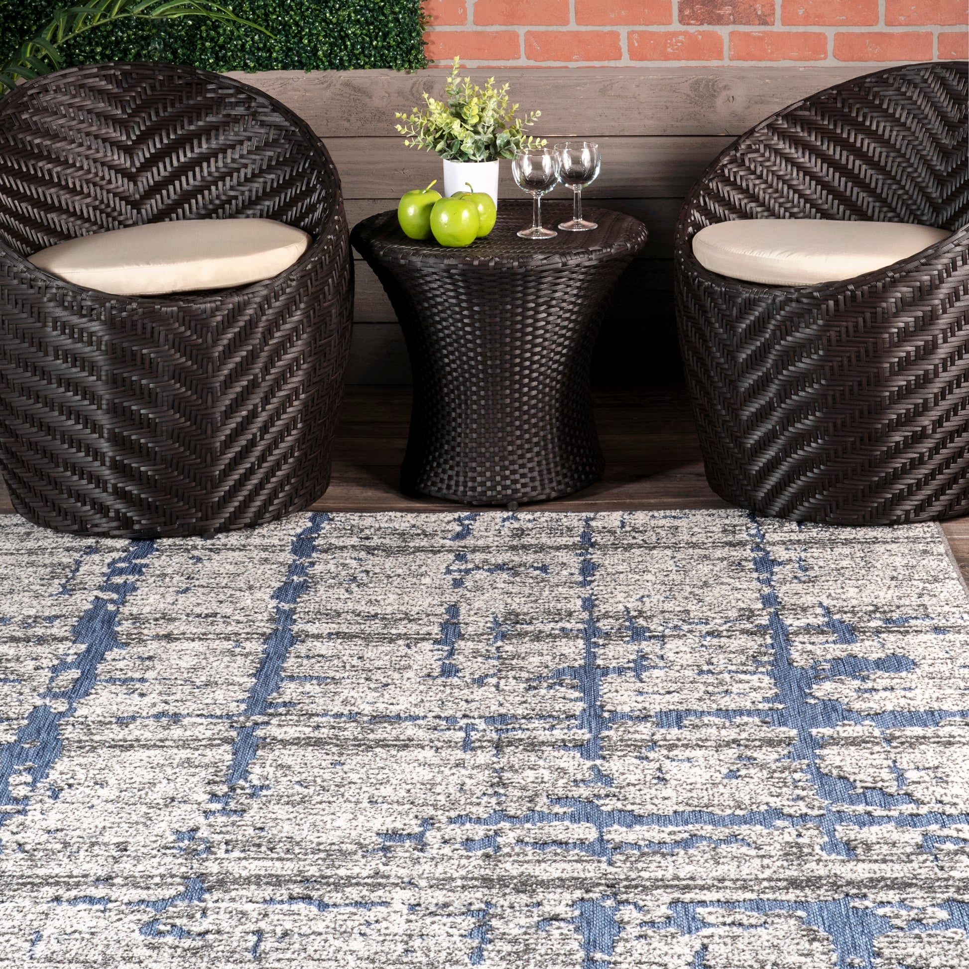 Nuloom Adley Lines Nad1556A Blue Area Rug