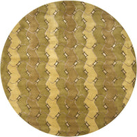 Chandra Aadi Aad1321 Green / Brown / Gold Geometric Area Rug