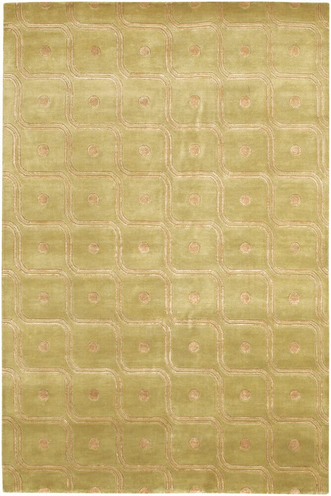 Chandra Aadi Aad1323 Green / Brown Geometric Area Rug