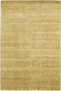 Chandra Aadi Aad1323 Green / Brown Geometric Area Rug