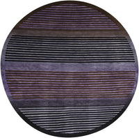 Chandra Aadi Aad1337 Black / Lavender / Grey / Purple Striped Area Rug
