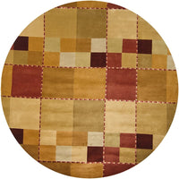 Chandra Aadi Aad1349 Gold / Mocha / Green / Burgundy / Tan Geometric Area Rug