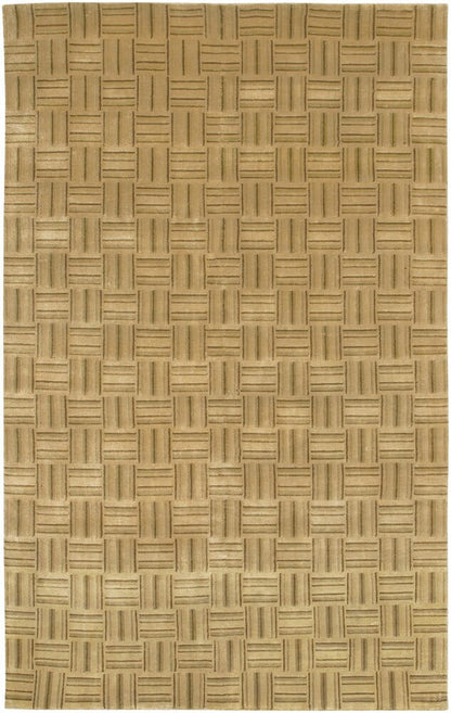 Chandra Aadi Aad1387 Green / Brown / Beige Geometric Area Rug