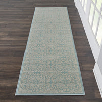 Nourison Jubilant Jub06 Ivory / Green Damask Area Rug