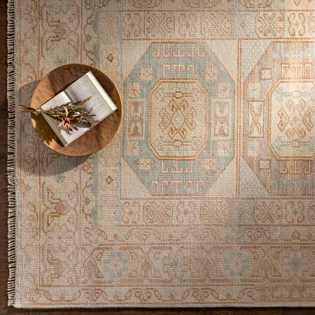 Surya Anadolu Aau-2304 Aqua, Blush, Beige, Wheat Rugs.