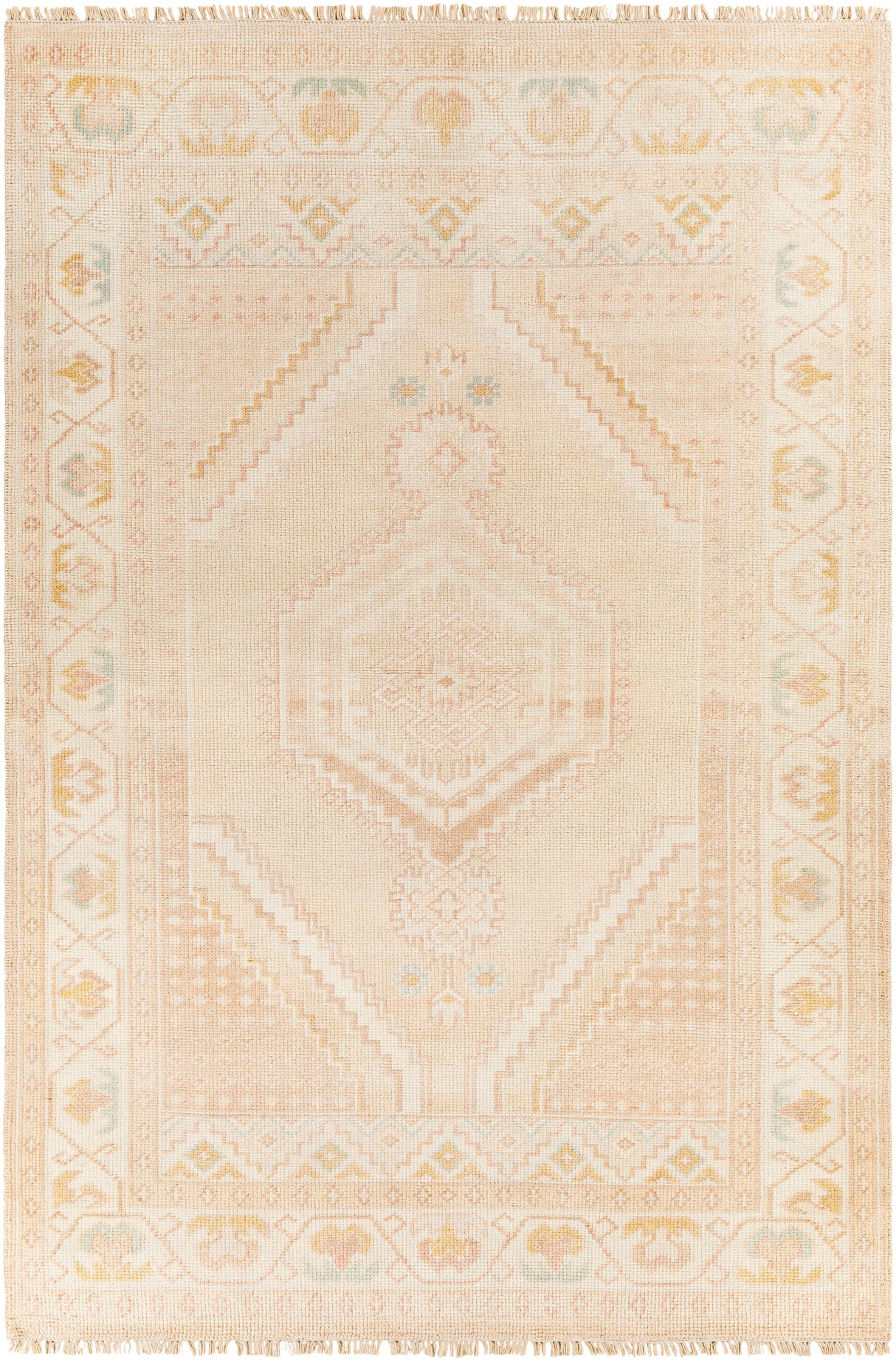 Surya Anadolu Aau-2305 Blush, Beige, Aqua, Wheat Rugs.